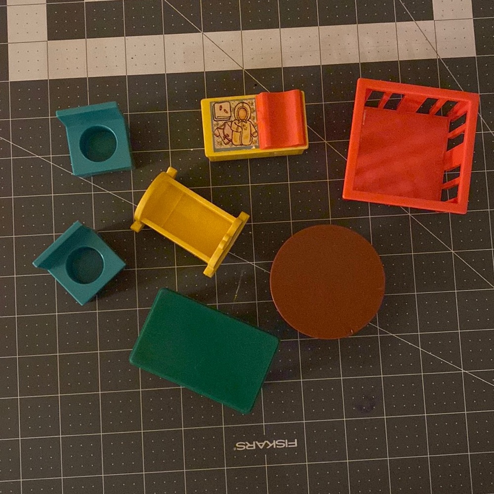 vintage, Random Little People furniture bundle.